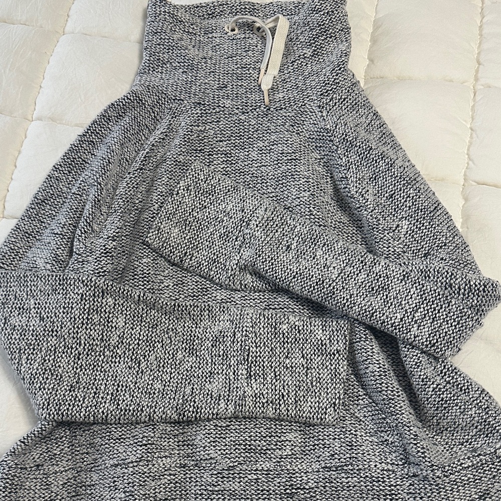 Women's black/white/grey cowl neck sweatshirt